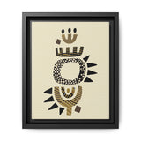 Zaria Ivory Float Framed Matte Canvas Art