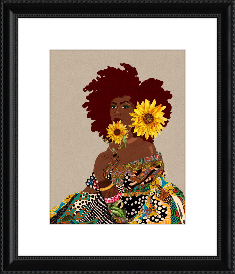 Limited Edition Framed Art Print Quilted Lady