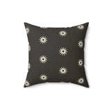 Ankara Collection: Minimalist Floral Throw Pillow, Modern Neutral Flower Pattern