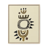 Zaria Ivory Float Framed Matte Canvas Art
