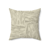 Abstract Geometric Throw Pillow, Modern Neutral Grid Accent Cushion for Sophisticated Home Decor