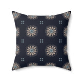 Egyptian Revival Heron Throw Pillow, Modern Diaspora Art Decor, Luxe Patterned Cushion for Elegant Living Rooms