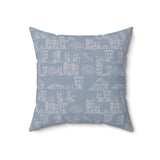 Bklyn Tea Party Sketch Throw Pillow