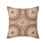 Geometric Mudcloth Inspired Throw Pillow, Modern Diasporic Accent Cushion, Earth Tone Tribal Home Decor, Premium Rectangular Pillow Cover