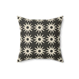 Ankara Collection: Minimalist Floral Throw Pillow, Modern Neutral Flower Pattern