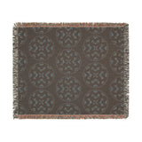 Basketweave Print Woven Heritage Style Throw