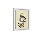 Zaria Ivory Float Framed Matte Canvas Art