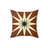 Nile Collection Throw Pillow, Modern Diasporic Art Decorative Cushion, Sophisticated Geometric Nature Patterned Home Decor