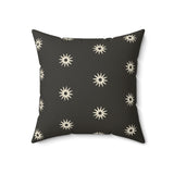 Ankara Collection: Minimalist Floral Throw Pillow, Modern Neutral Flower Pattern