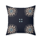 Modern Floral Throw Pillow, Geometric Petal Pattern Cushion for Refined Living Spaces