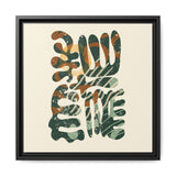 The Shape of Change - Cream- Float Framed Matte Canvas Art