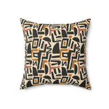 Abstract Geometric Throw Pillow, Mid Century Modern Art Pattern Cushion, Bohemian Home Decor, Stylish Boho Accent Pillow