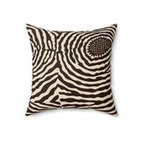 Eye of Zebra Print: Faux Suede Pillow