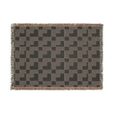 Minimalist Geometric Pattern Throw Blanket, Modern Abstract Staircase Design, Neutral Earthy Home Decor Aesthetic