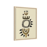 Zaria Ivory Float Framed Matte Canvas Art