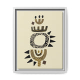 Zaria Ivory Float Framed Matte Canvas Art