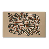 Abstract Art Chenille Floral Rug — Washable Area Rug