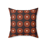 Modern Abstract Geometric Throw Pillow, Earth Tone Circle Pattern Accent Cushion for Sophisticated Home Decor
