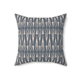 Nile Collection Throw Pillow, Modern Diasporic Art Decorative Cushion, Sophisticated Geometric Nature Patterned Home Decor