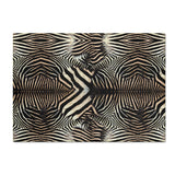 Zebra Print Chenille Floral Rug — Washable Area Rug