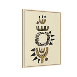 Zaria Ivory Float Framed Matte Canvas Art