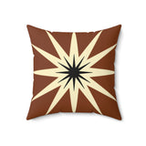 Nile Collection Throw Pillow, Modern Diasporic Art Decorative Cushion, Sophisticated Geometric Nature Patterned Home Decor
