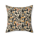 Abstract Geometric Throw Pillow, Mid Century Modern Art Pattern Cushion, Bohemian Home Decor, Stylish Boho Accent Pillow