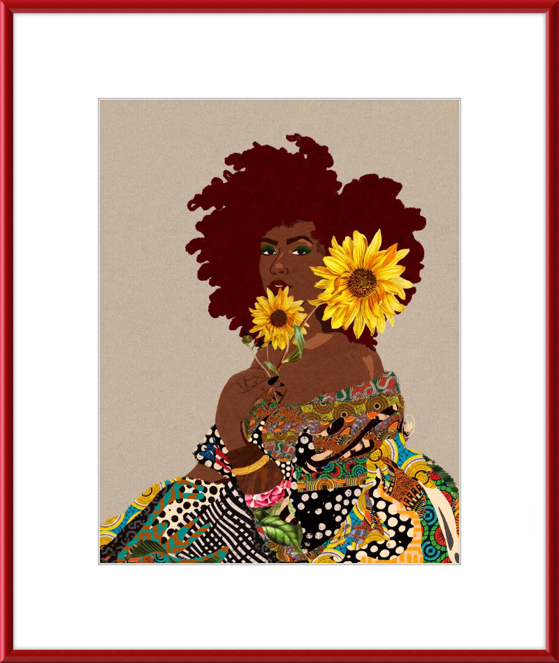 Limited Edition Framed Art Print Quilted Lady