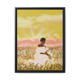 Blue Dove Float Framed Canvas