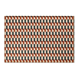 Cadence Rust Collection Chenille Floral Rug — Washable Area Rug