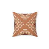 Geometric Mudcloth Inspired Throw Pillow, Modern Diasporic Accent Cushion, Earth Tone Tribal Home Decor, Premium Rectangular Pillow Cover