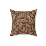 Leaf Throw Pillow Cover, Modern Botanical Decor, Sophisticated Earth Tone Accent Cushion