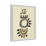 Zaria Ivory Float Framed Matte Canvas Art