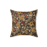 Protea Floral Throw Pillow, Modern Diasporic Botanical Print Accent Cushion, Earth Tone Nature Decor, Sophisticated Wildlife Art Pillow