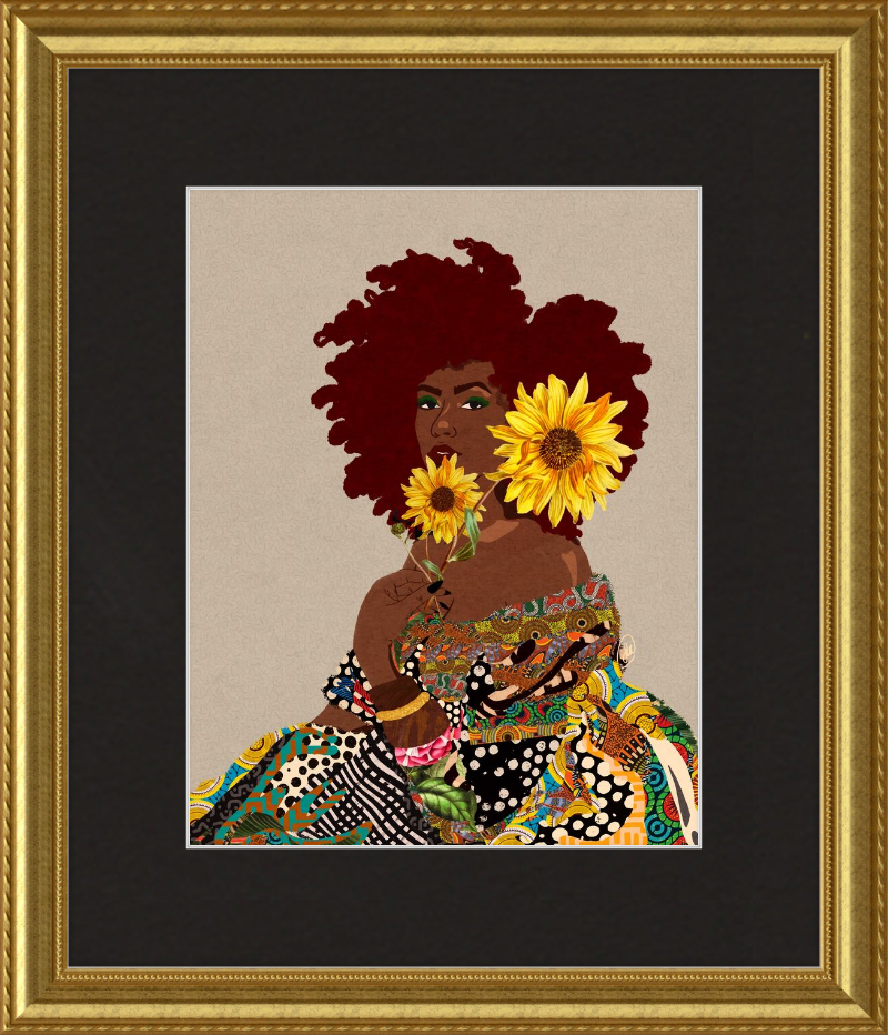 Limited Edition Framed Art Print Quilted Lady