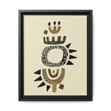 Zaria Ivory Float Framed Matte Canvas Art