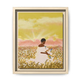 Blue Dove Float Framed Canvas