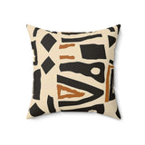 Abstract Geometric Throw Pillow, Mid Century Modern Art Pattern Cushion, Bohemian Home Decor, Stylish Boho Accent Pillow