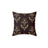 Egyptian Revival Heron Throw Pillow, Modern Diaspora Art Decor, Luxe Patterned Cushion for Elegant Living Rooms
