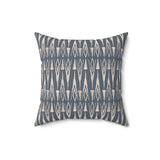 Nile Collection Throw Pillow, Modern Diasporic Art Decorative Cushion, Sophisticated Geometric Nature Patterned Home Decor