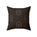 Bklyn Tea Party Sketch Throw Pillow