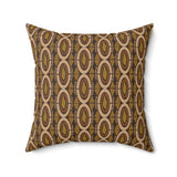 Modern Abstract Geometric Throw Pillow, Earth Tone Tribal Pattern Accent Cushion for Sophisticated Home Decor