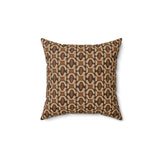 Modern Abstract Geometric Throw Pillow, Earth Tone Accent Cushion for Sophisticated Home Decor