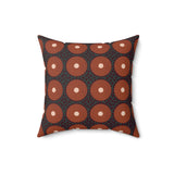 Modern Abstract Geometric Throw Pillow, Earth Tone Circle Pattern Accent Cushion for Sophisticated Home Decor
