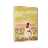 Blue Dove Float Framed Canvas