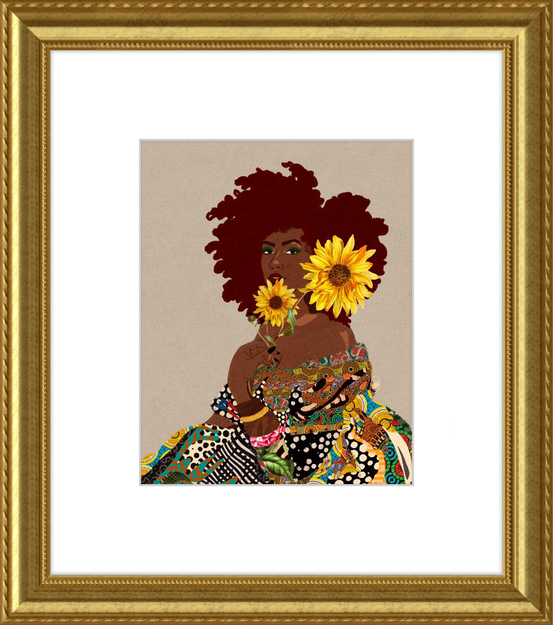 Limited Edition Framed Art Print Quilted Lady