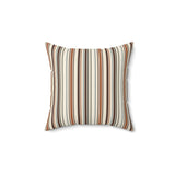 Modern Striped Decorative Throw Pillow, Earth Tone Linear Cushion Cover, Sophisticated Home Decor Accent