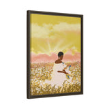 Blue Dove Float Framed Canvas