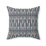 Nile Collection Throw Pillow, Modern Diasporic Art Decorative Cushion, Sophisticated Geometric Nature Patterned Home Decor