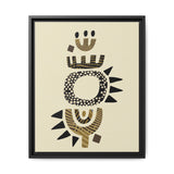 Zaria Ivory Float Framed Matte Canvas Art